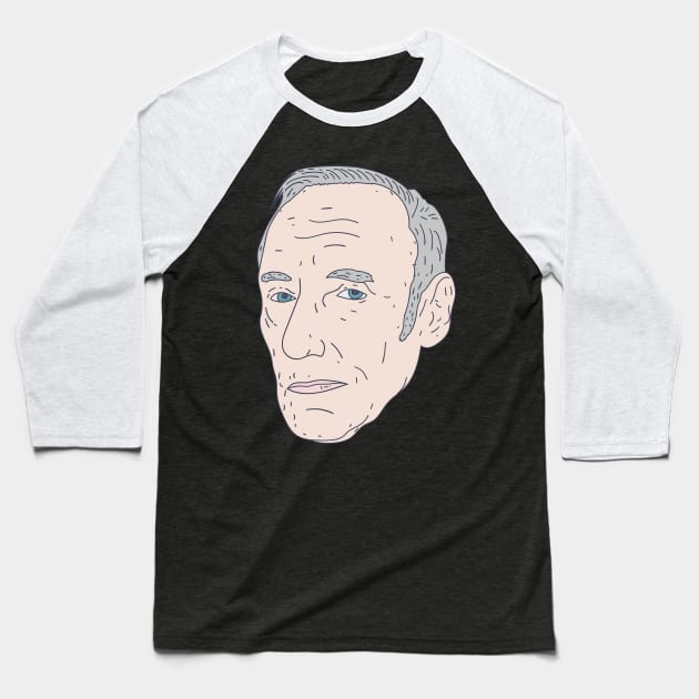 William Burroughs - Beat Poet Graphic - Beat Generation Baseball T-Shirt by DeWinnes